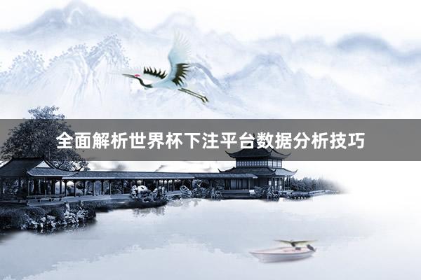 全面解析世界杯下注平台数据分析技巧